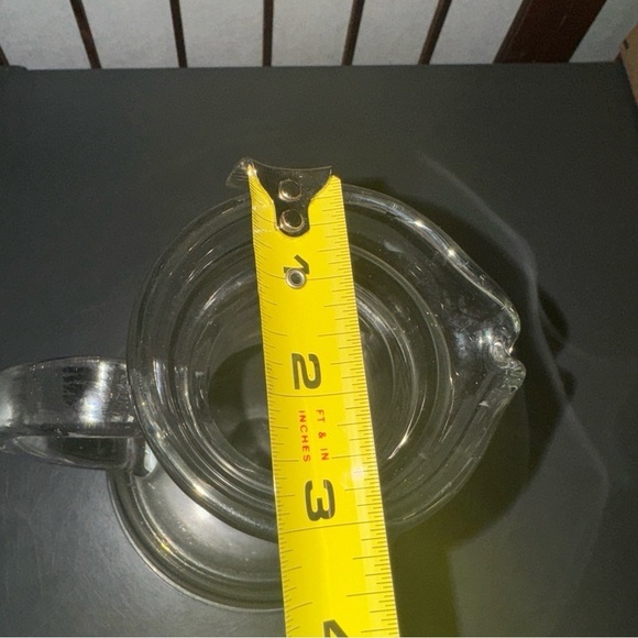 Mid Century Modern Clear Spiral Hand Blown Art Glass Water Pitcher 9” - Picture 4 of 15